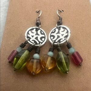 Boho Multi-Color Dangle Earrings - Casual Women's Jewelry